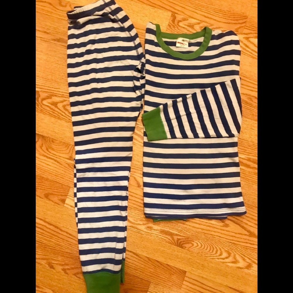 Adult Hanna Andersson Long Johns Classic Blue/white Stripe